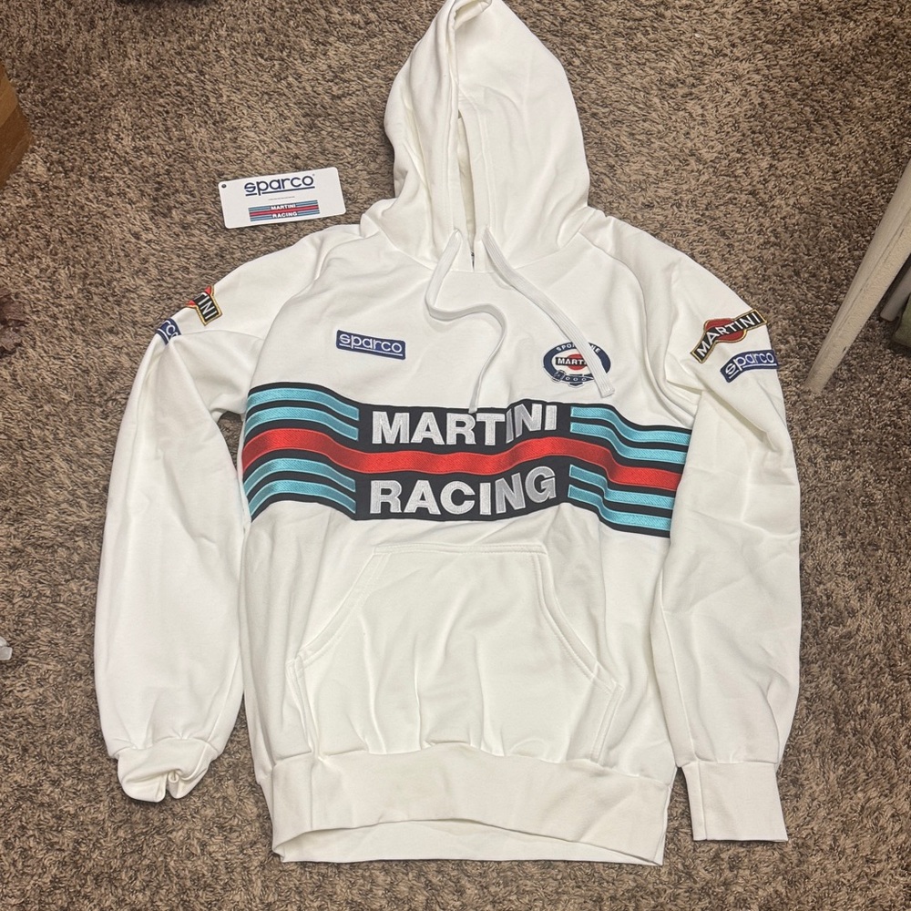 White Racing Hoodie